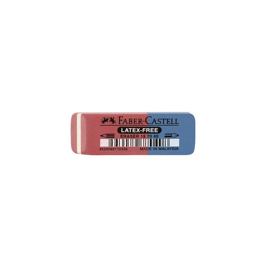 FABER-CASTELL Gomme combinée en caoutchouc 7070-40, rouge /