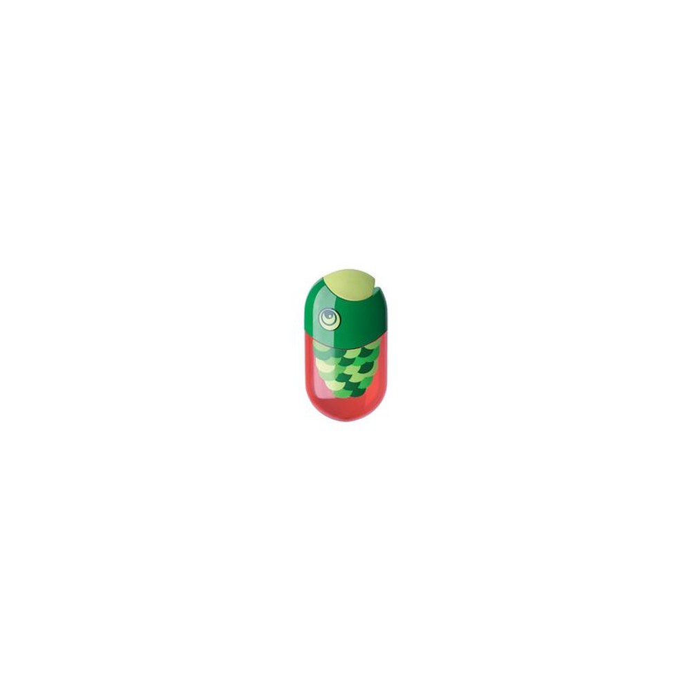 FABER-CASTELL Taille-crayon double "poisson", rouge/vert