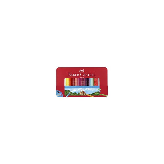 FABER-CASTELL Crayons de couleurs hexagonaux CASTLE, étui en