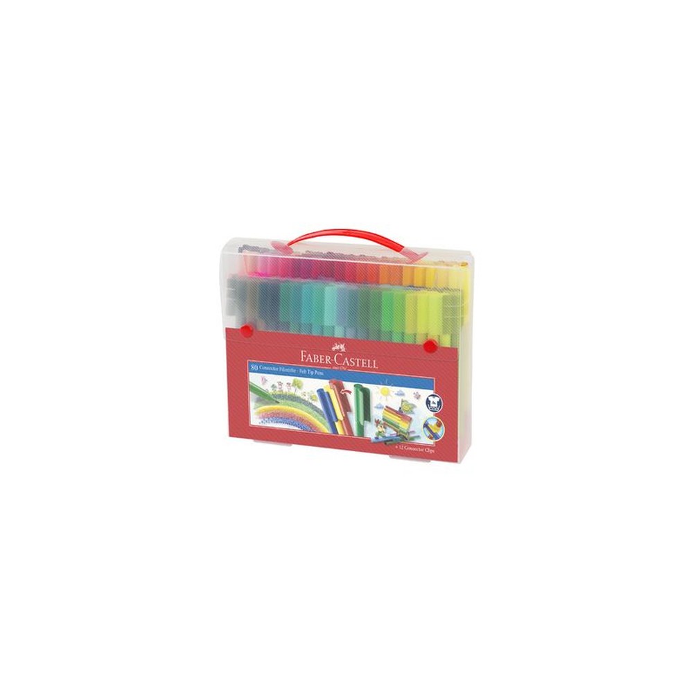 FABER-CASTELL Stylo feutre CONNECTOR PEN, coffret de 80