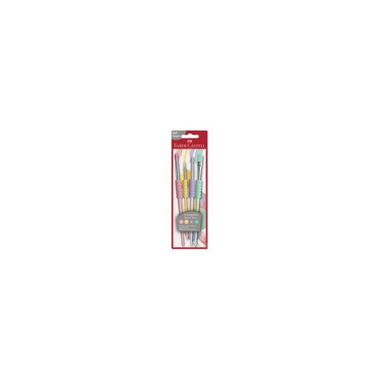 FABER-CASTELL Set de pinceaux à poils synthétiques pastel