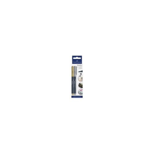 FABER-CASTELL Marqueur Metallics, carte blister de 2