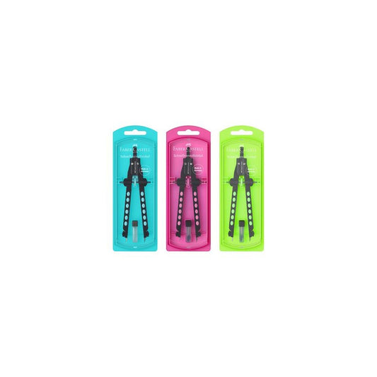 FABER-CASTELL Compas à réglage rapide FACTORY NEON x5