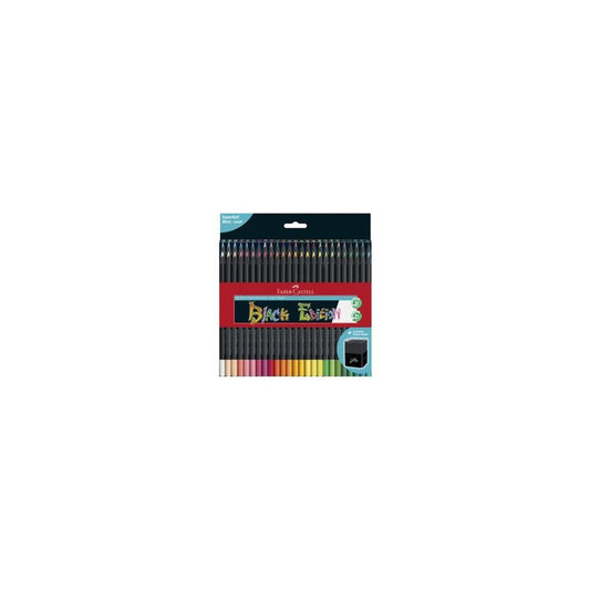 FABER-CASTELL Crayon de couleur Black Edition, étui de 50