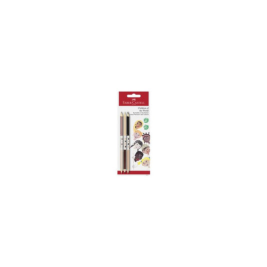 FABER-CASTELL Crayon de couleur Children of the World, par 3