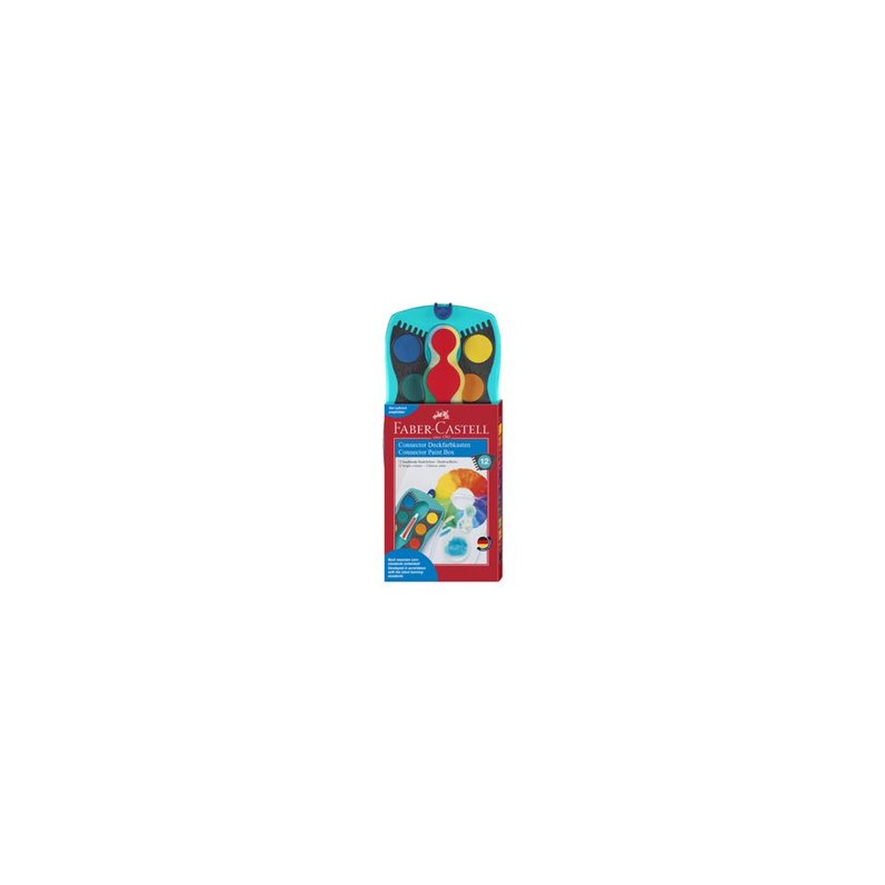 FABER-CASTELL Palette de peinture CONNECTOR, 12 couleurs