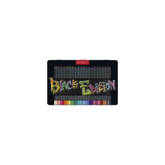FABER-CASTELL Crayon de couleur Black Edition, étui de 36