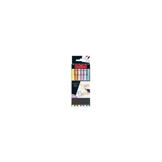 FABER-CASTELL Feutre Black Edition pastel, étui de 6