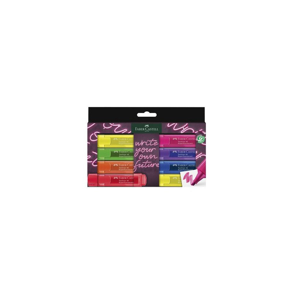 FABER-CASTELL Surligneur TEXTLINER 1546 NEON, étui de 8