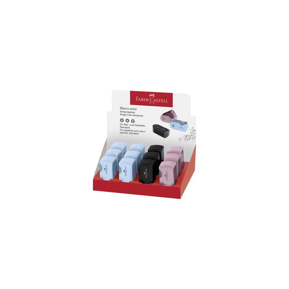 FABER-CASTELL Taille-crayon simple SLEEVE MINI, assorti x12