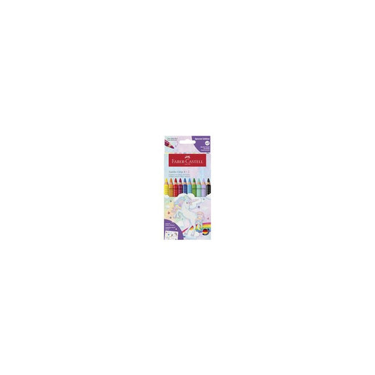 FABER-CASTELL Crayon de couleur Jumbo GRIP Licorne, 8+2