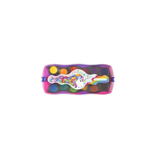 FABER-CASTELL Boîte de peinture CONNECTOR Licorne, 12 coul.