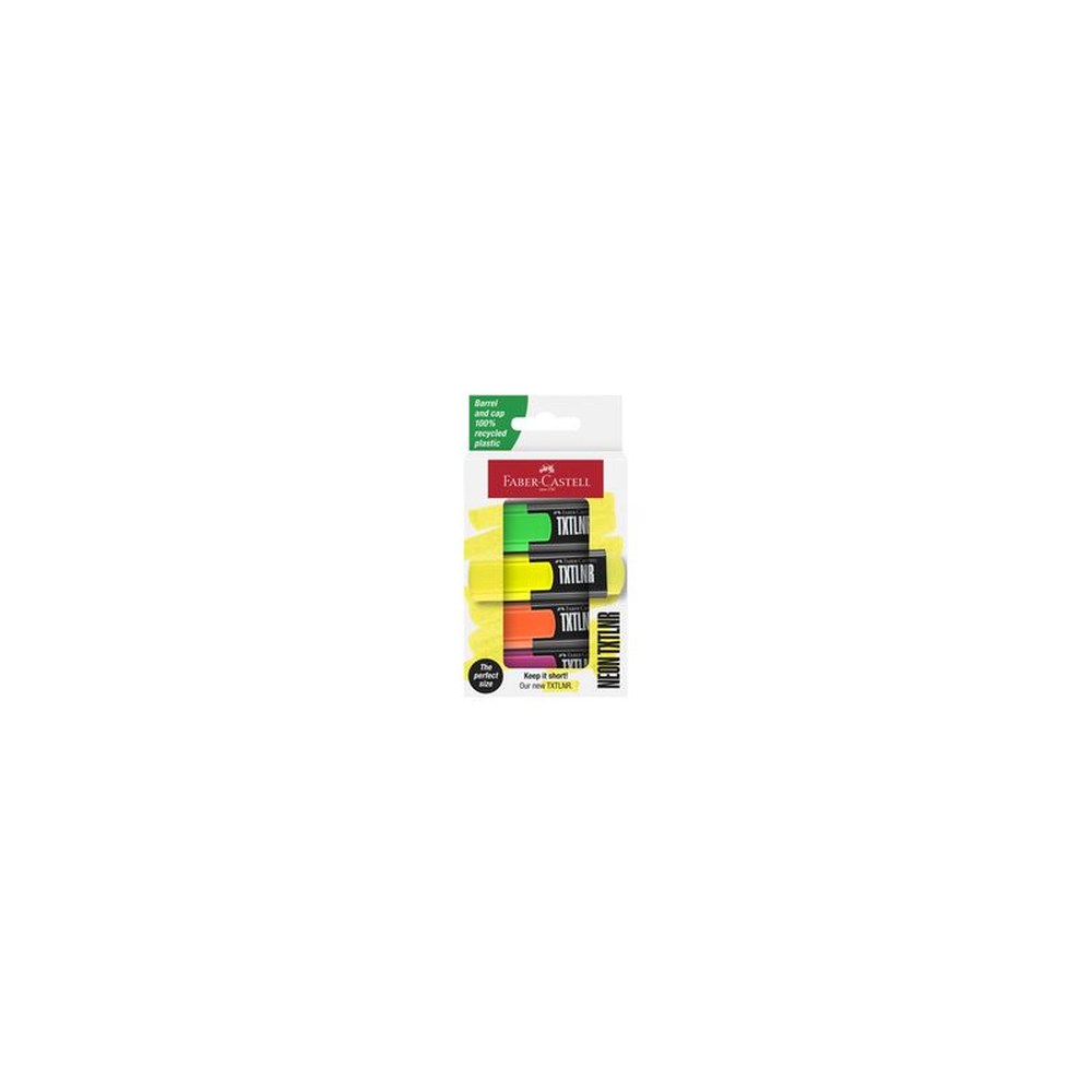 FABER-CASTELL Mini-surligneur TXTLNR, étui en carton de 4