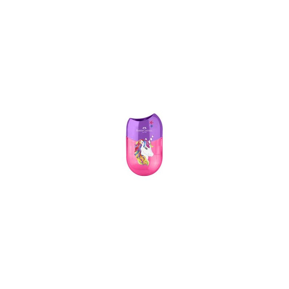 FABER-CASTELL Taille-crayon 2 trous "Licorne", rose/violet