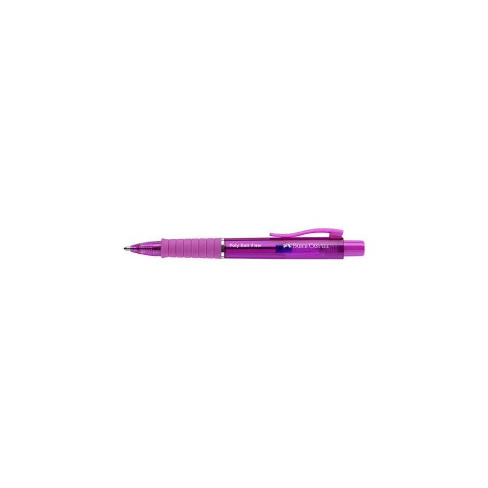 FABER-CASTELL Stylo à bille POLY BALL VIEW, fuchsia