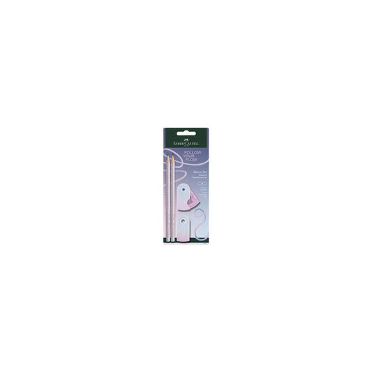 FABER-CASTELL Kit d'écriture GRIP Flow Edition, blushing sky