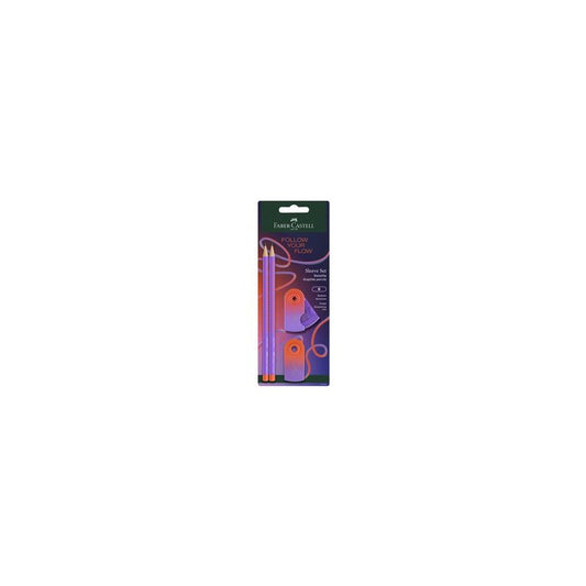 FABER-CASTELL Kit d'écriture GRIP Flow Edition, punchy melon