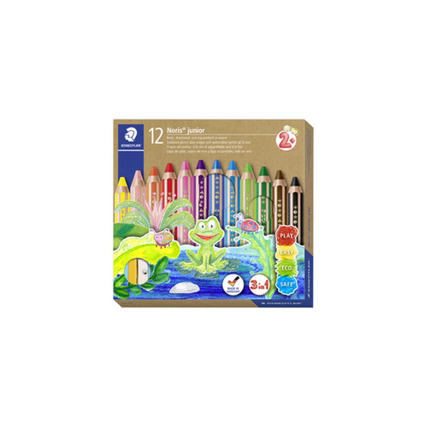 STAEDTLER Crayon de couleur hexagonal Noris junior,étui de12