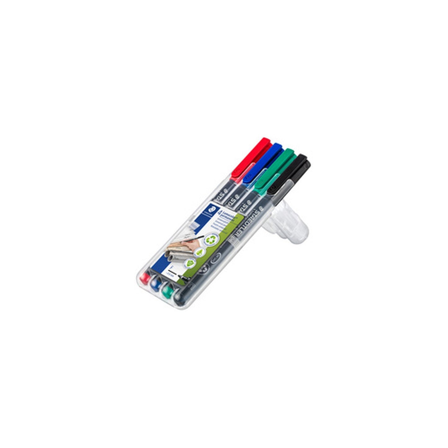 STAEDTLER Marqueur permanent 318F Lumocolor, étui de 4, noir
