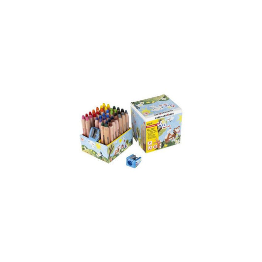 EBERHARD FABER Crayon de couleur 3 en 1 Jumbo MINI MAXI, 40