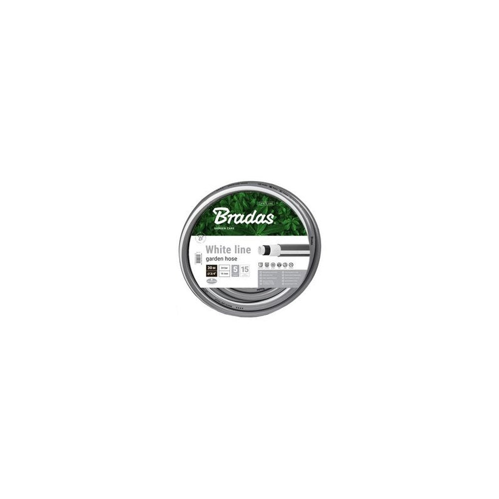 Bradas Tuyau d'arrosage WHITE LINE, 1/2", argent/blanc, 20 m