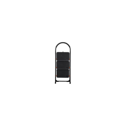 Bradas Escabeau pliable en acier, 3 niveaux, noir