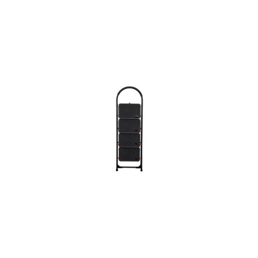 Bradas Escabeau pliable en acier, 4 niveaux, noir