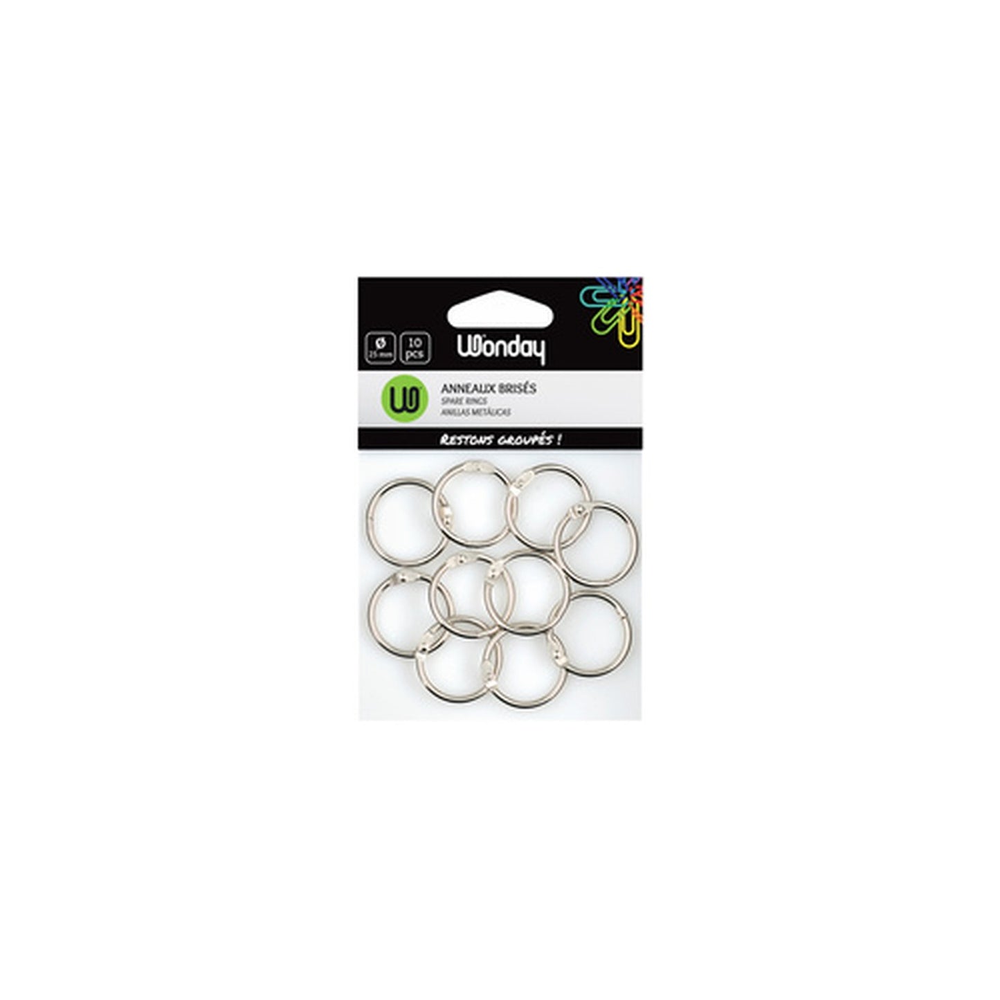 Wonday Anneaux brisés, diamètre intérieur: 25 mm, en métal