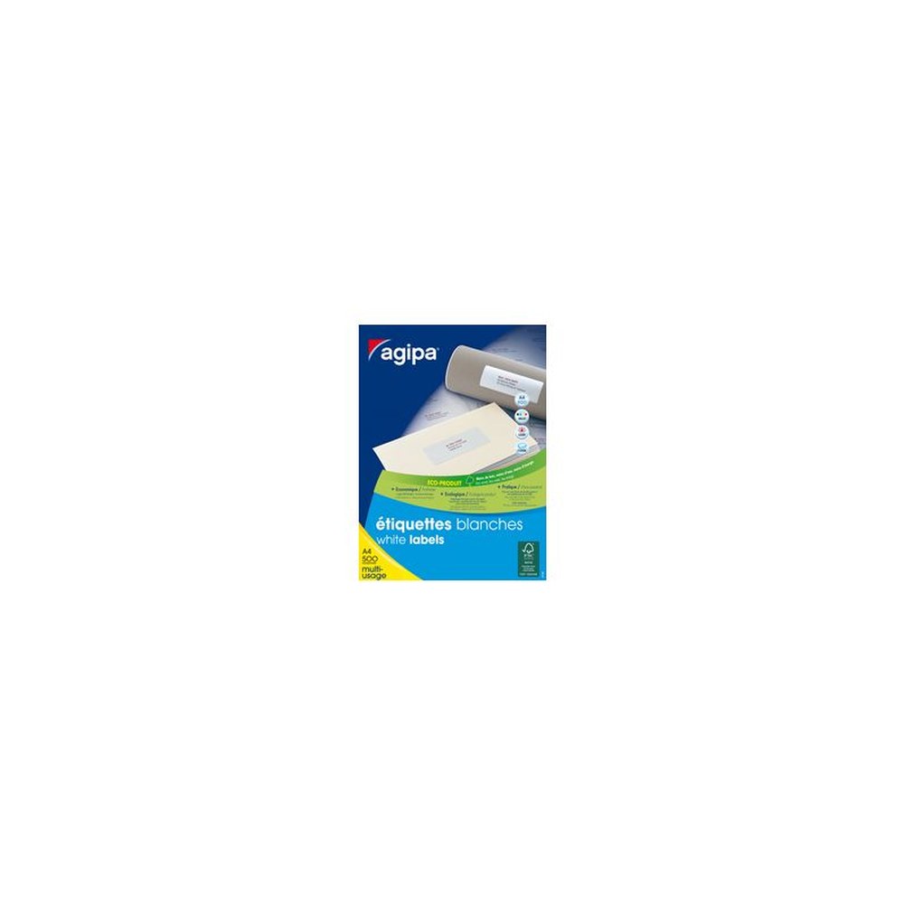 agipa Etiquette universelle, 70 x 35 mm, blanc