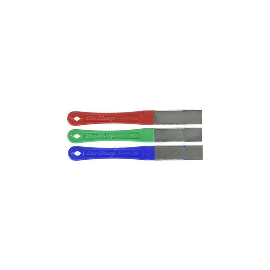 DMT Kit de limes plates diamant Dia-Sharp, kit de 3