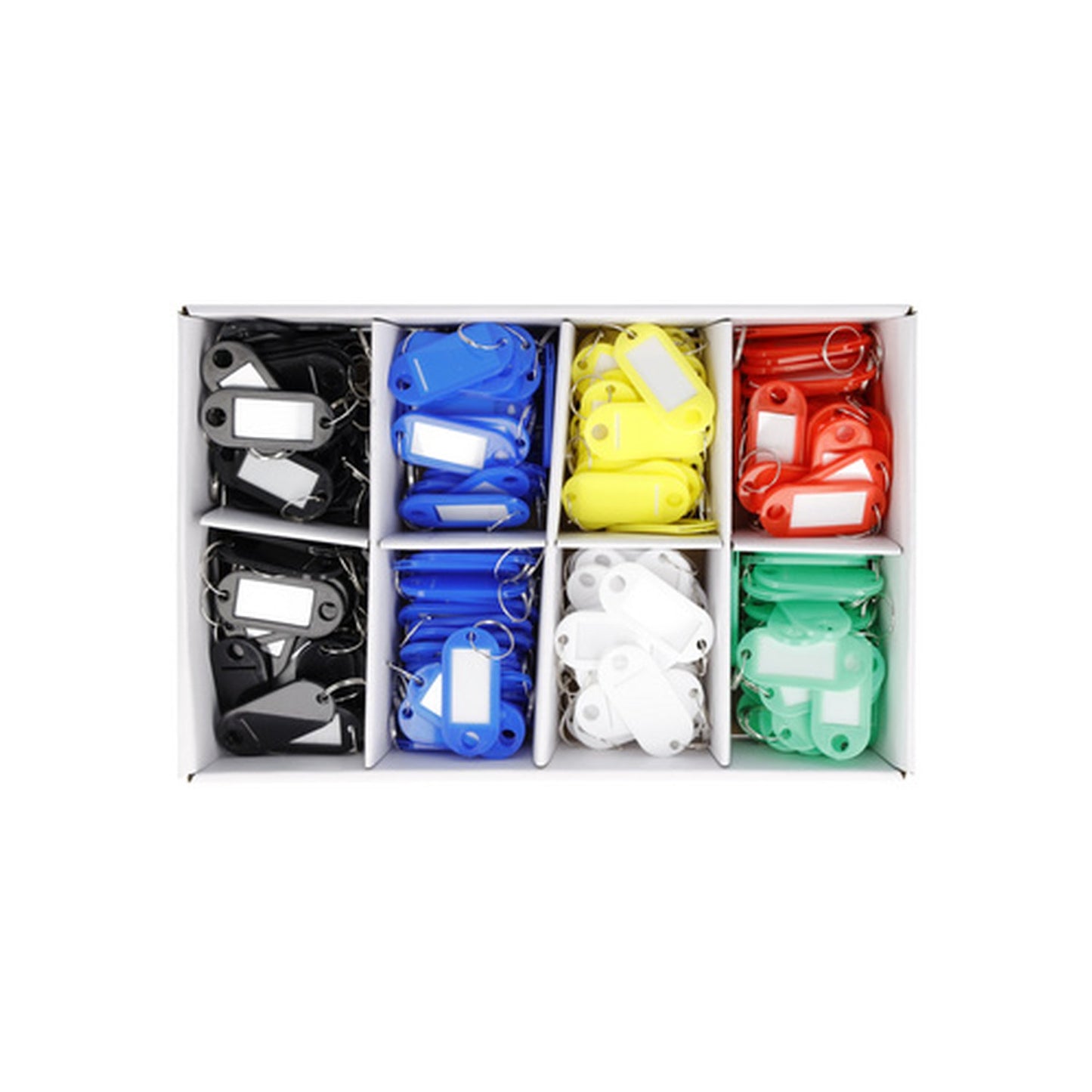 WESTCOTT Porte-clé avec anneau, pack de 100, bleu foncé