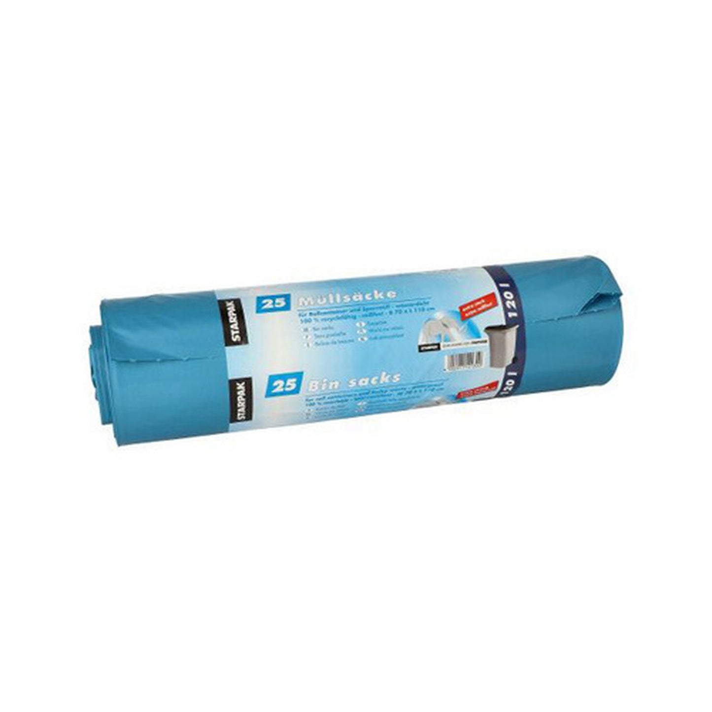 STARPAK Sac poubelle LDPE, 120 litres, bleu