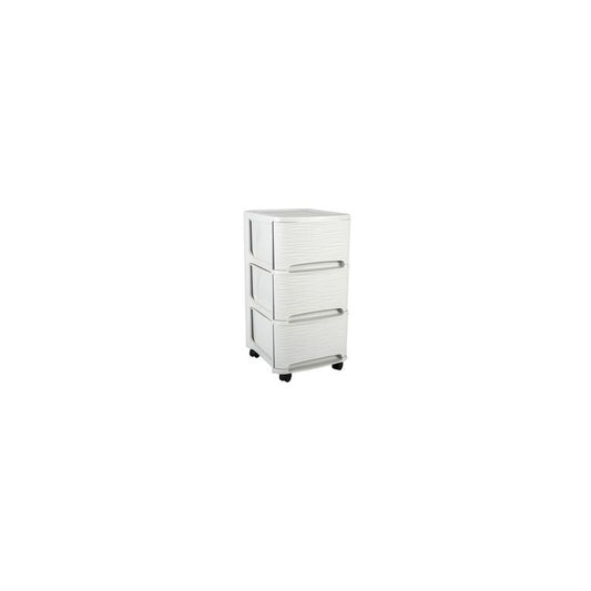 EDA Module de classement STONE, 3 tiroirs, PP, blanc