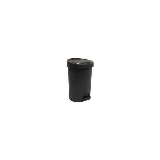 EDA Poubelle à pédale Stepy, 15 litres, PP, anthracite