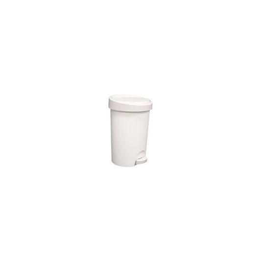 EDA Poubelle à pédale Stepy, 15 litres, PP, blanc