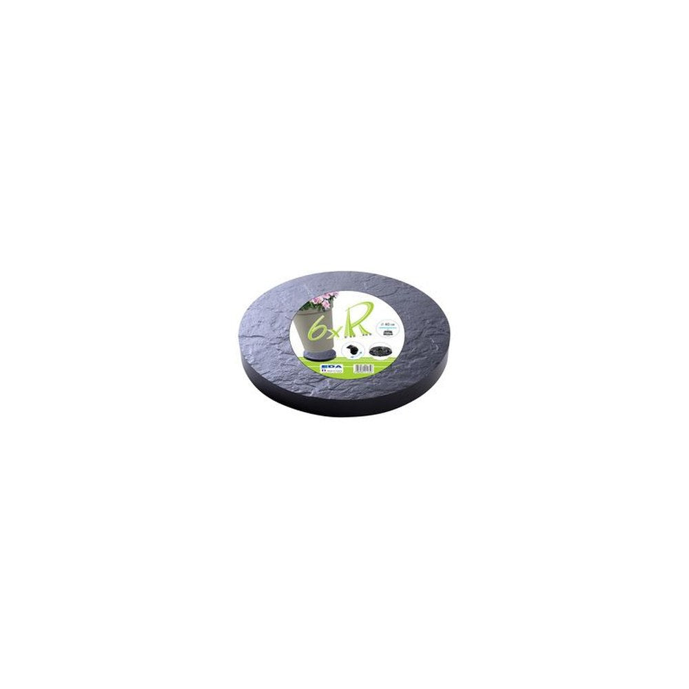 EDA Support à roulettes pour pot, 5 roulettes, aspect pierre