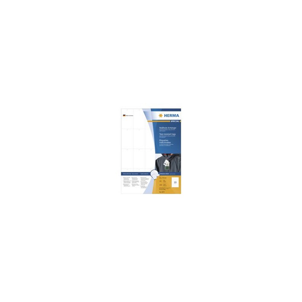 HERMA Etiquette à suspendre SPECIAL, 93,5 x 52,5mm, blanc