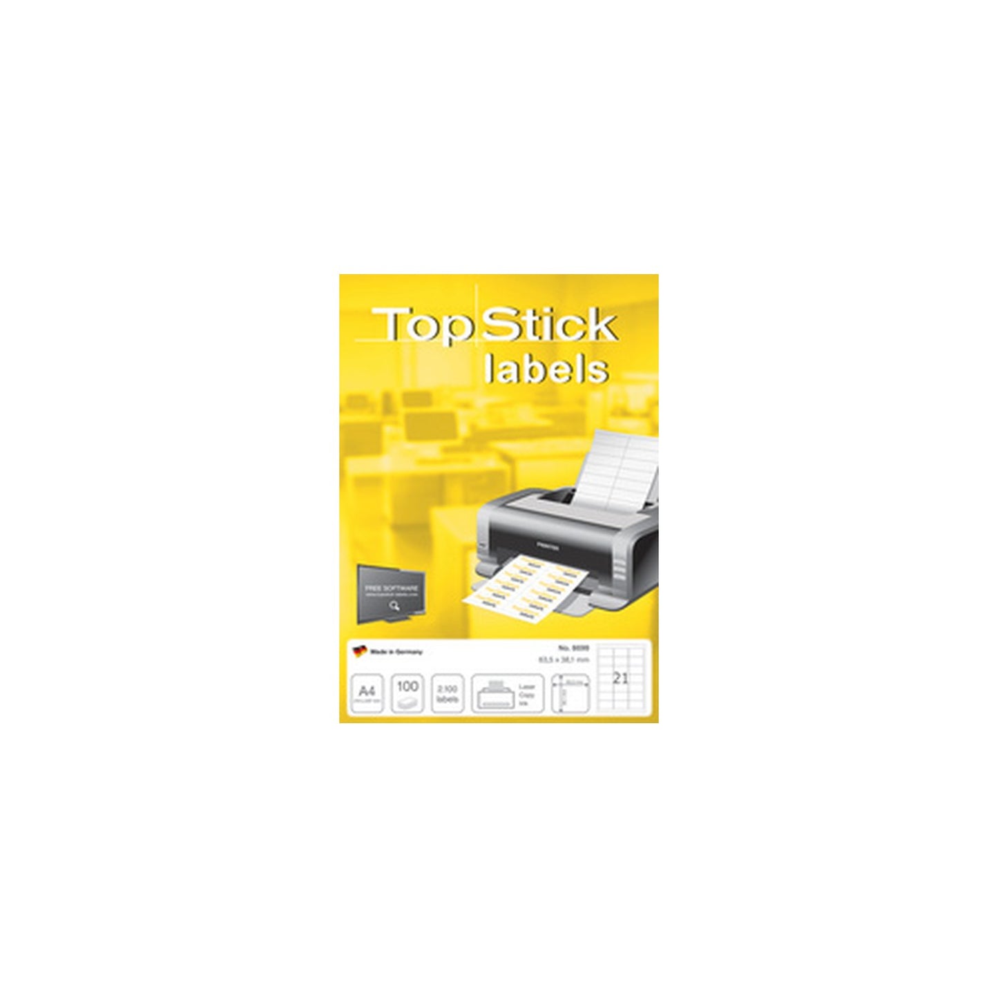 TOP STICK Etiquette universelle, 210 x 148 mm, blanc