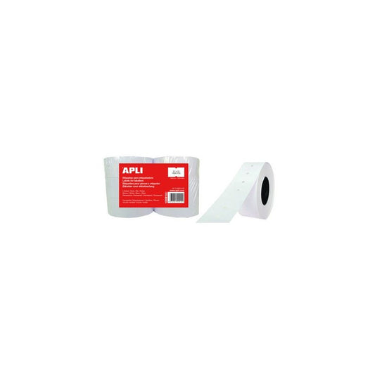 APLI Etiquette pour pince, rectangulaire, blanc, 21 x 12 mm