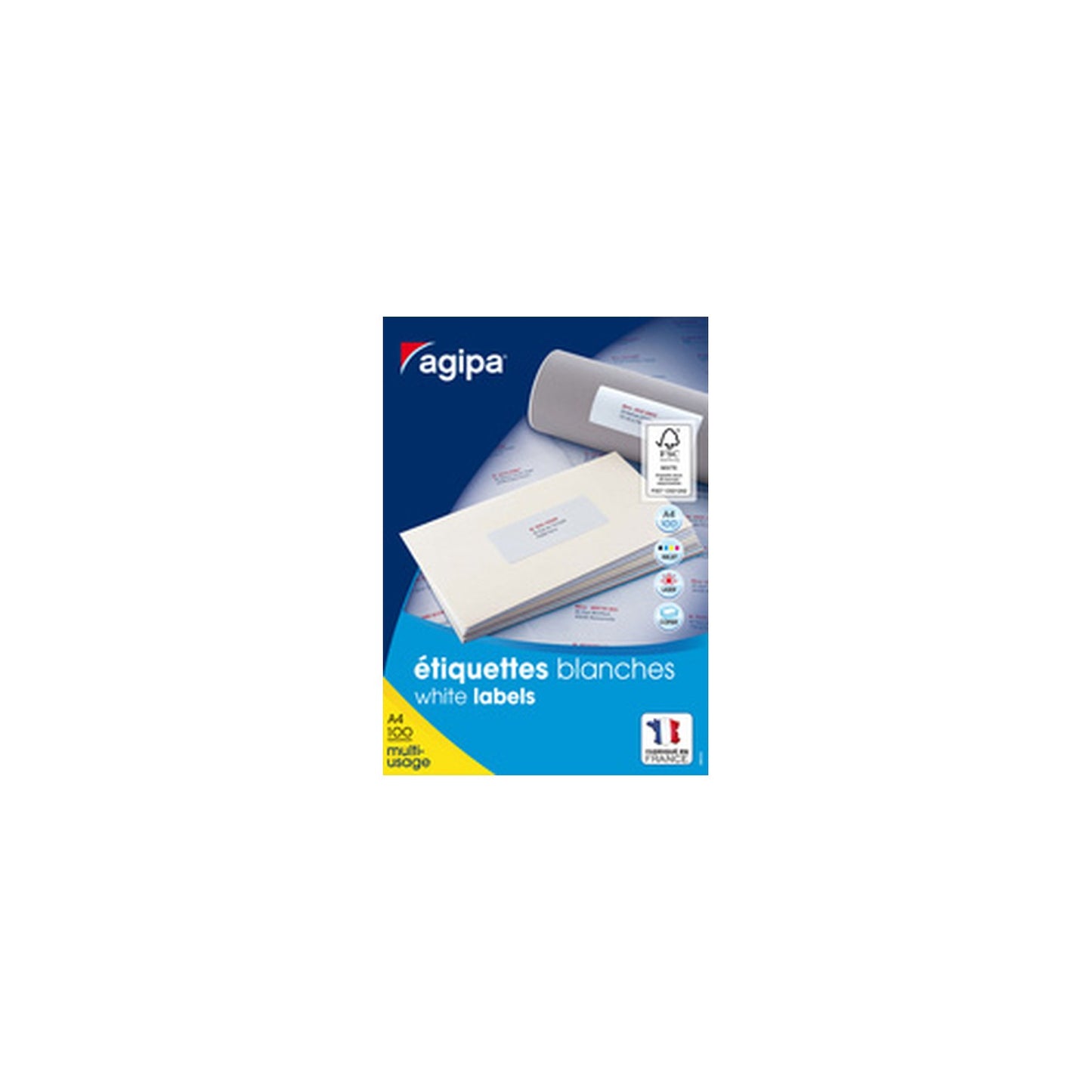 agipa Etiquette universelle, 105 x 74 mm, Pose Express