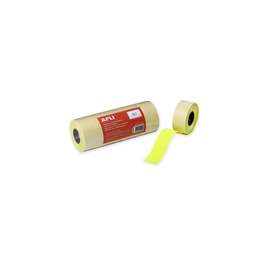 APLI Etiquette pour pince à étiqueter, 26 x 16 mm, jaune
