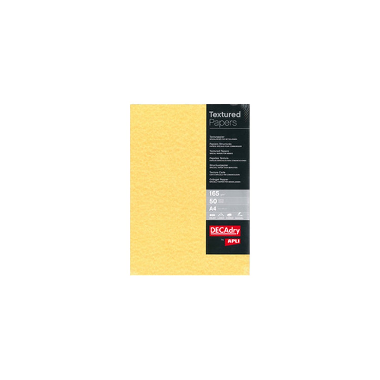 agipa Papier structuré, A4, 165 g/m2, parchemin or