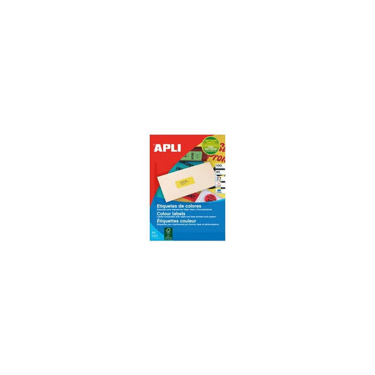 APLI Etiquette d'adresse, 70 x 35 mm, orange fluo