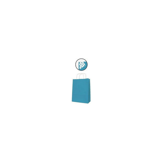 APLI Sac en papier, kraft, moyen, turquoise