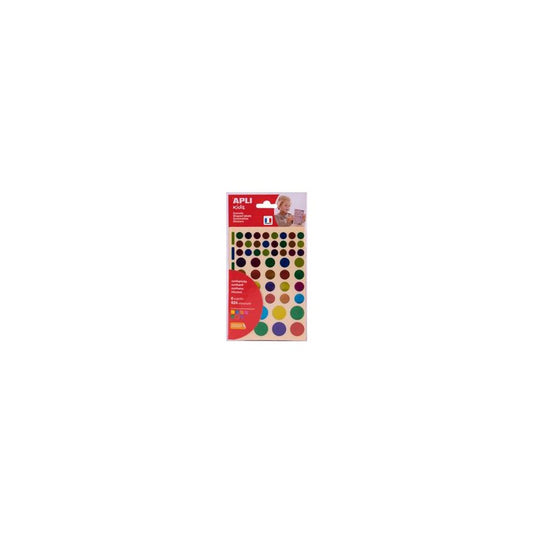 APLI kids Gommettes "Rond" couleurs métallisées, assorti