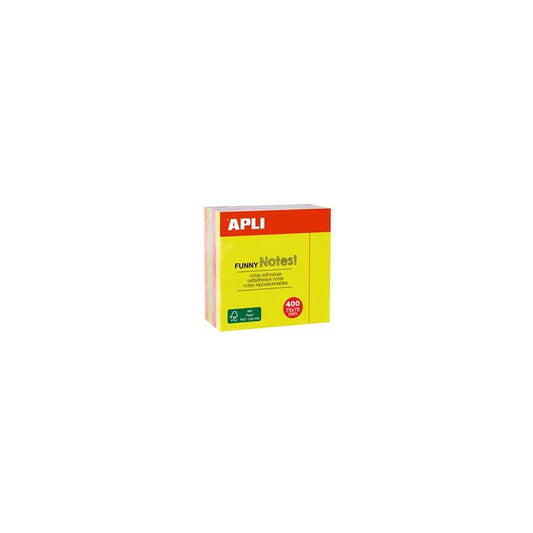 APLI Cube de notes adhésives "FUNNY Notes!", 75 x 75 mm