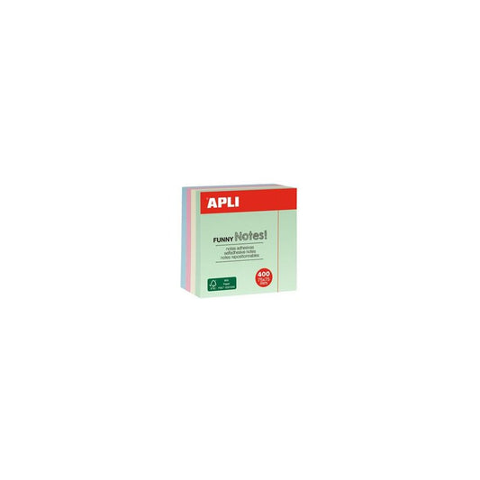 APLI Cube de notes adhésives "FUNNY Notes!", 75 x 75 mm