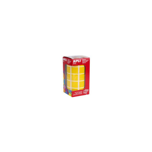 APLI Kids Gommette de couleur "carré", en rouleau, jaune