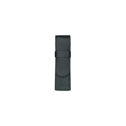 Alassio Etui pour stylo, pour 2 stylos, noir, cuir véritable