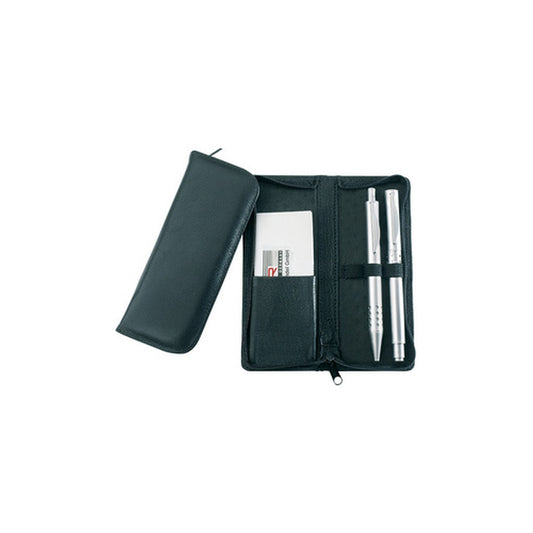 Alassio Etui pour stylos, pour 3 stylos, noir, en cuir